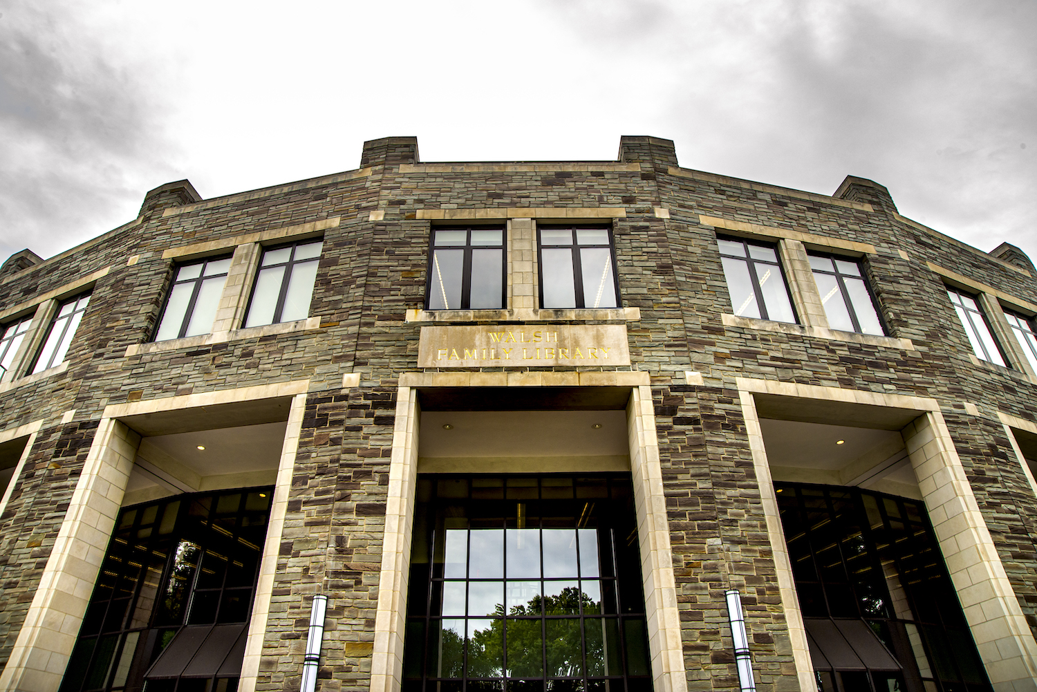 Exterior view of Walsh Library at Fordham University