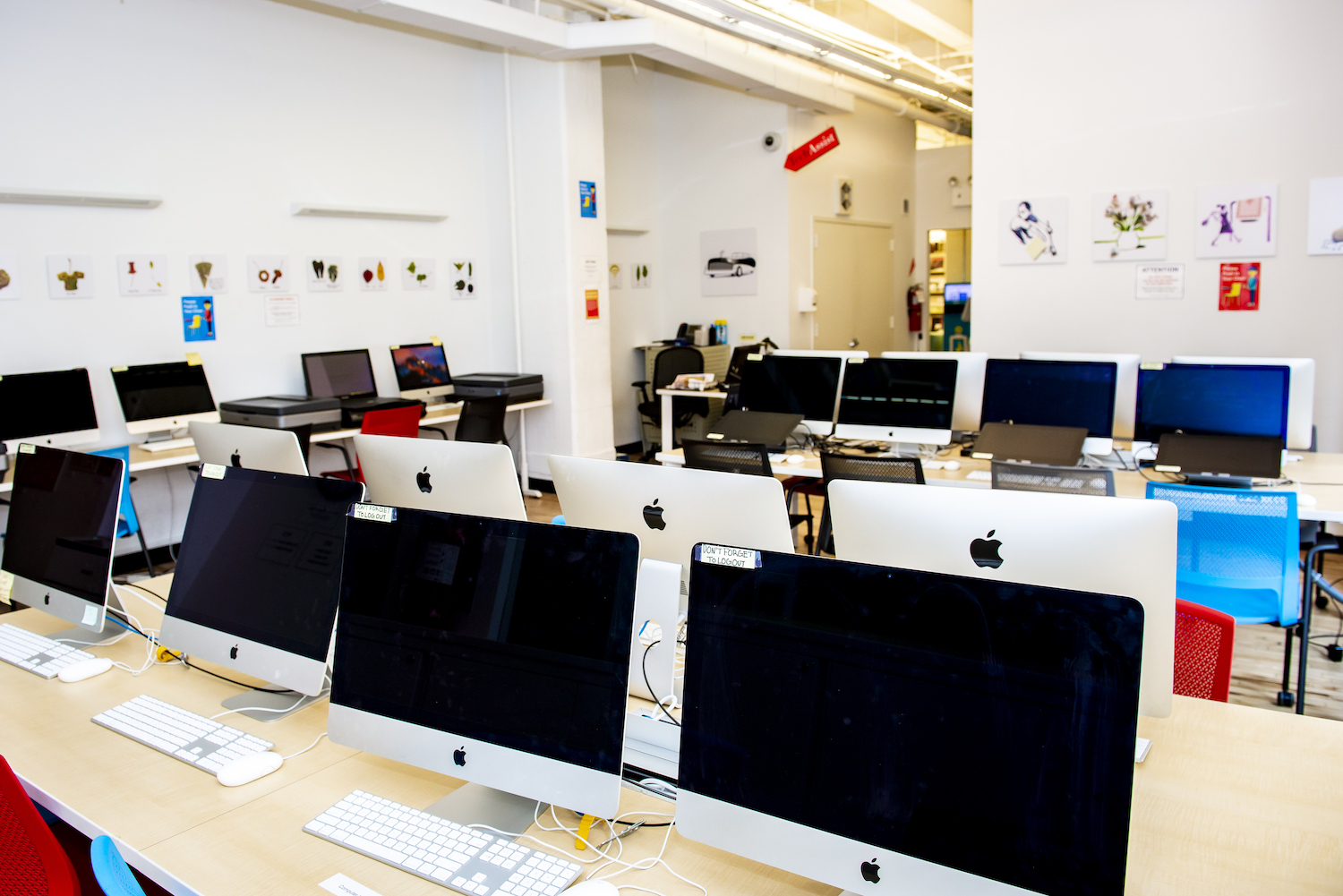 A computer lab at SVA Library